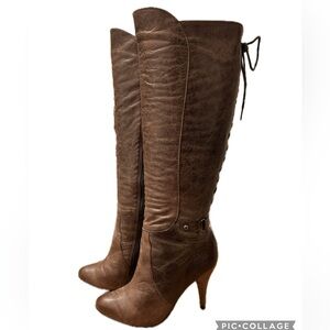 Miz Mooz Brown Over the Knee Boots